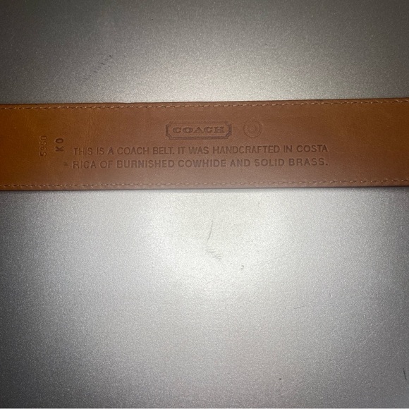 NWT Rare & Vintage Coach Belt Burnished Cowhide and Solid Brass - Size 34 in - Picture 5 of 9